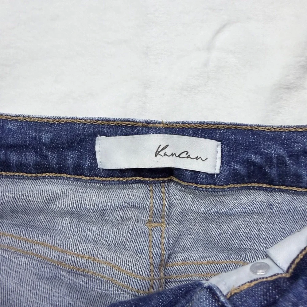 KanCan Jeans Medium Wash Distressed Frayed Hem Blue Denim Size‎ 3 25